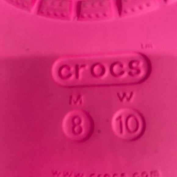 ICONIC CROCS COMFORT Sandals size Mens 8 Womens 10  Electric Pink - Picture 3 of 12